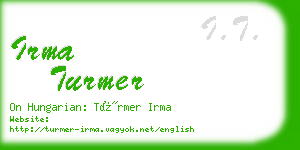 irma turmer business card